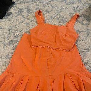 Le Lis Vibrant Orange Dress